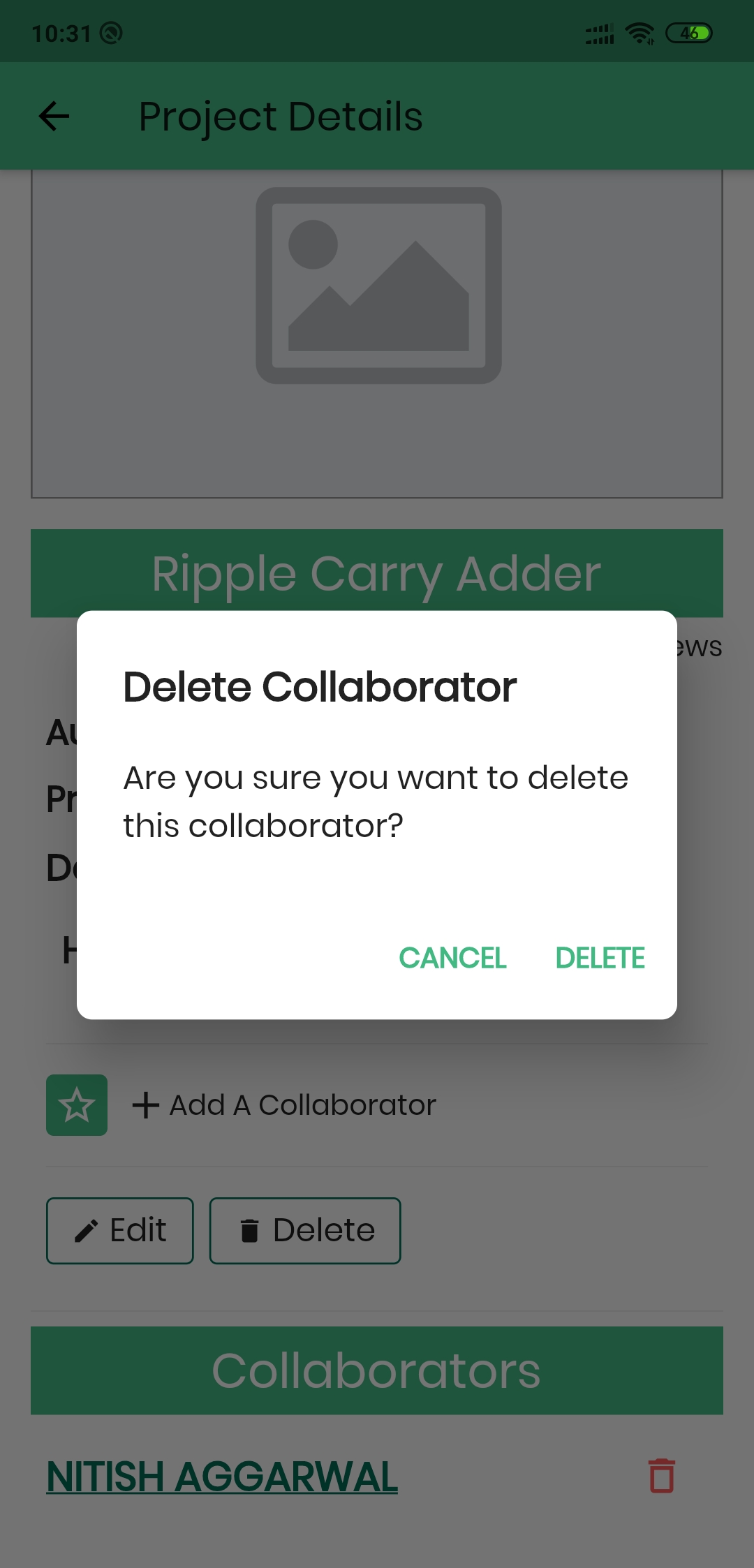Delete Collaborator
